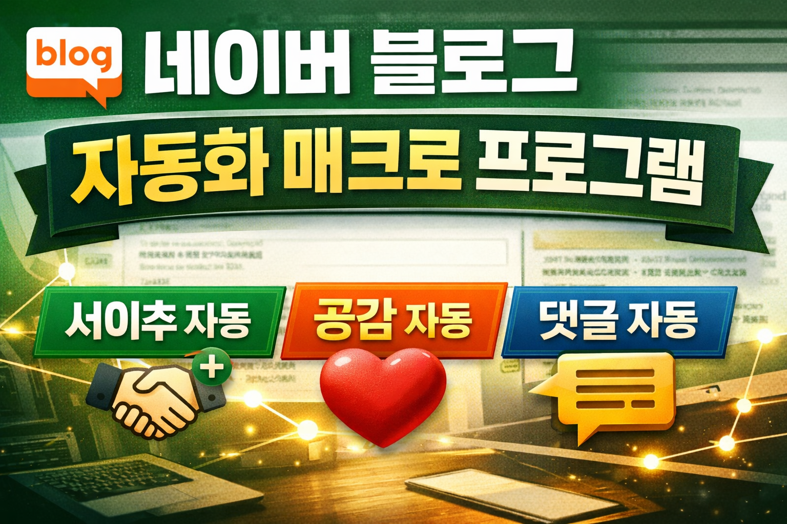 네이버 블로그 서로이웃추가 자동화 프로그램 (서이추 · 공감 · 댓글 매크로)